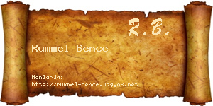 Rummel Bence névjegykártya