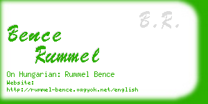 bence rummel business card